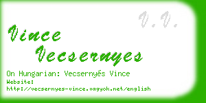 vince vecsernyes business card